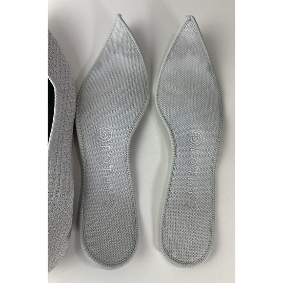 Rothy's The Point Salt Honeycomb Knit Ballet Flats Slip On Shoes Womens Size 8.5 - Picture 4 of 10